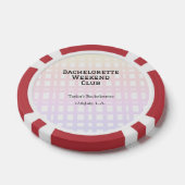 RETRO BACHELORETTE WEEKEND CLUB PINK ORANGE DATE POKERCHIPS (Einzeln)