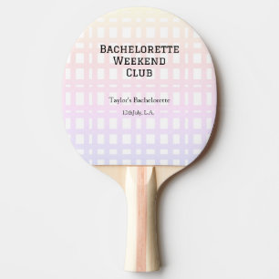 RETRO BACHELORETTE WEEKEND CLUB PINK ORANGE DATE TISCHTENNIS SCHLÄGER