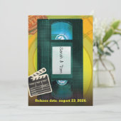 Retro Back to 90s Wedding Invitation (Stehend Vorderseite)