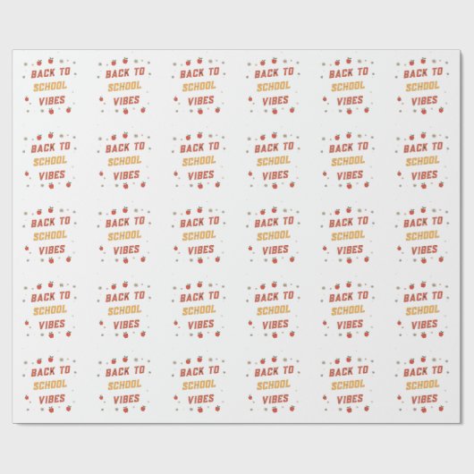 Retro Back To School Stimmung Benutzerdefiniert Gr Geschenkpapier (Flach)