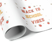 Retro Back To School Stimmung Benutzerdefiniert Gr Geschenkpapier (Rolleneckpunkt)