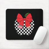 Retro Back To School Teacher Race Checkered Pencil Mousepad (Mit Mouse)