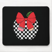 Retro Back To School Teacher Race Checkered Pencil Mousepad (Vorne)