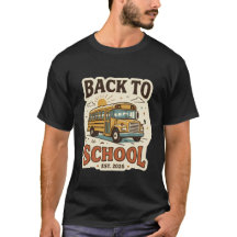 Retro Back to School Vintage Schulbus T-Shirt |