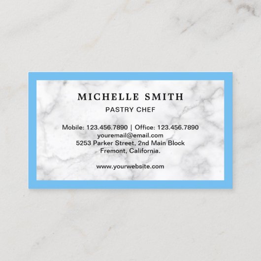 Retro Bäckerei Blue Stand Mixer Konditorkuchen Bak Visitenkarte (Rückseite)