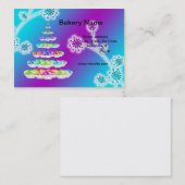 Retro-Bäckerei/Cupcakes 3,5" x 2" (Tschubby) Gesch Visitenkarte (Vorne/Hinten)