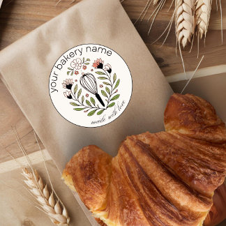 Retro Bäckerei Konditorei Koch Rundkleber Runder Aufkleber