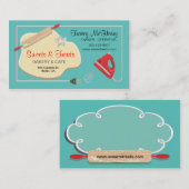 Retro Bäckerei-Plätzchen-Visitenkarte Visitenkarte (Vorne/Hinten)