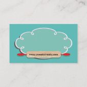 Retro Bäckerei-Plätzchen-Visitenkarte Visitenkarte (Rückseite)