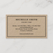 Retro Bäckerei Stand Mixer Konditorkuchen Baker Visitenkarte (Rückseite)