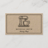 Retro Bäckerei Stand Mixer Konditorkuchen Baker Visitenkarte (Vorderseite)