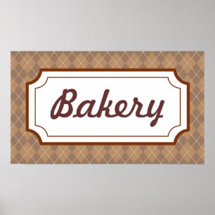 Retro-Bäckereischild Poster