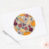 Retro background from fresh fresh vegetables runder aufkleber (Umschlag)