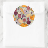 Retro background from fresh fresh vegetables runder aufkleber (Tasche)