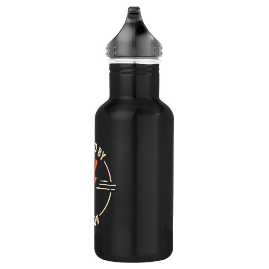 Retro Bacon Lover Funny Food Design mit Blitz Edelstahlflasche (Rechts)