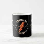 Retro Bacon Lover Funny Food Design mit Blitz Kaffeetasse (Mittel)