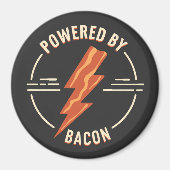 Retro Bacon Lover Funny Food Design mit Blitz Magnet (Vorne)