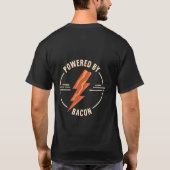Retro Bacon Lover Funny Food mit Lightning Triple T-Shirt (Rückseite)