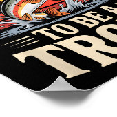 Retro Bad Day To Be A Trout Fishermen Funny Fishin Poster (Ecke)