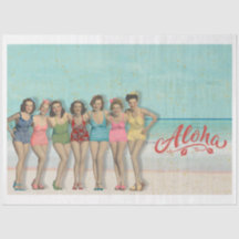 Retro Bade Beauties Dekoupage Tissue Paper