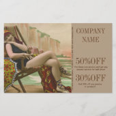 Retro-Badeanzug Beauty-Solarium Flyer (Vorne)