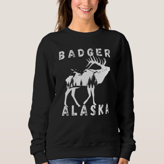 Retro Badger Alaska Apparel Souvenir Sweatshirt (Vorderseite)