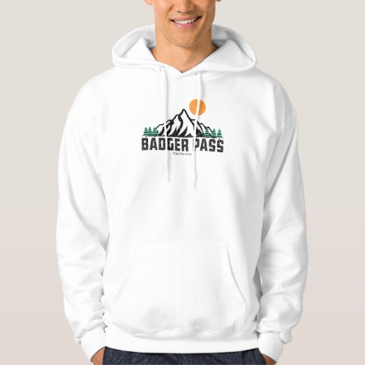 Retro Badger Pass Ski Hoodie (Vorderseite)