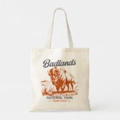 Retro Badlands National Park Souvenir Design Tragetasche (Rückseite)