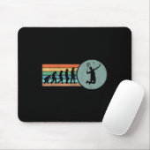 Retro Badminton Evolution Shuttle Vintage Badminto Mousepad (Mit Mouse)