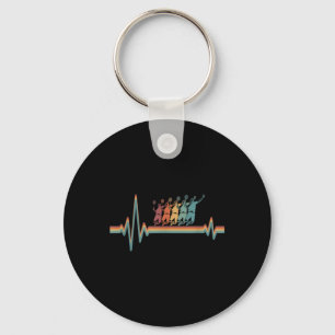 Retro Badminton Federball - Spieler Vintage Ekg He Schlüsselanhänger
