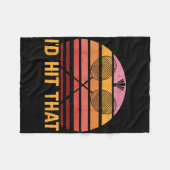 Retro Badminton-Id hat das Fleecedecke (Vorderseite (Horizontal))