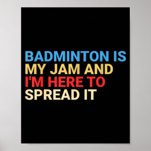 Retro Badminton Liebhaber ist mein Ding Lustig Poster