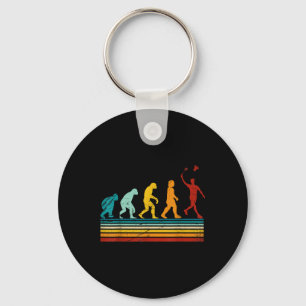 Retro Badminton mit Shuttle Evolution Darwin Schlüsselanhänger