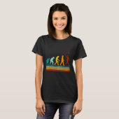 Retro Badminton mit Shuttle Evolution Darwin T-Shirt (Vorne ganz)