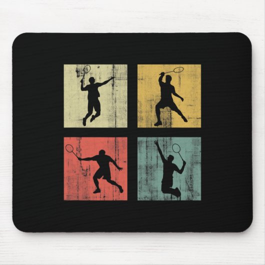 Retro Badminton Mousepad (Vorne)