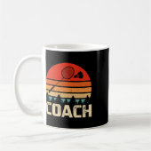 Retro Badminton Racket Shuttle Badminton Coach Gif Kaffeetasse (Links)