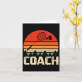 Retro Badminton Racket Shuttle Badminton Coach Gif Karte (Gelbe Blume)