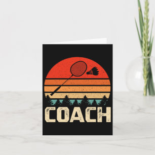 Retro Badminton Racket Shuttle Badminton Coach Gif Karte