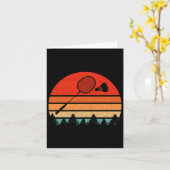 Retro Badminton Racket Shuttle Funny Badminton Pla Karte (Gelbe Blume)