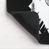 Retro Badminton Racket Shuttle Player  Mousepad (Ecke)