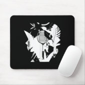 Retro Badminton Racket Shuttle Player  Mousepad (Mit Mouse)
