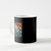 Retro Badminton Racket Team - Vintages Spiel Kaffeetasse (Vorderseite Links)