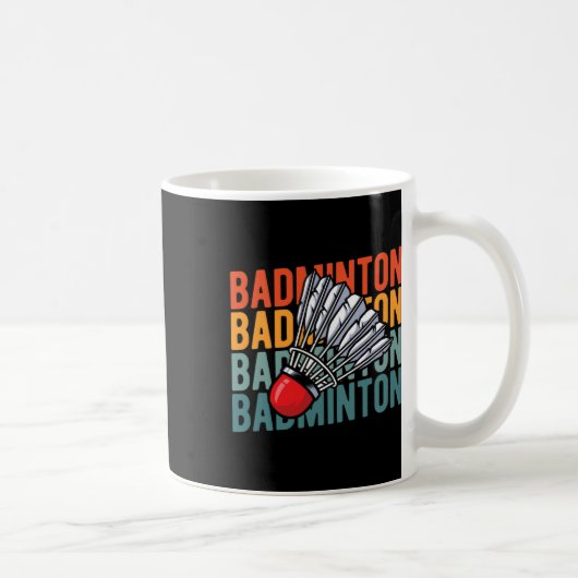 Retro Badminton Racket Team - Vintages Spiel Kaffeetasse (Rechts)