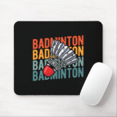 Retro Badminton Racket Team - Vintages Spiel Mousepad (Mit Mouse)