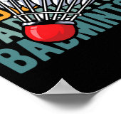 Retro Badminton Racket Team - Vintages Spiel Poster (Ecke)