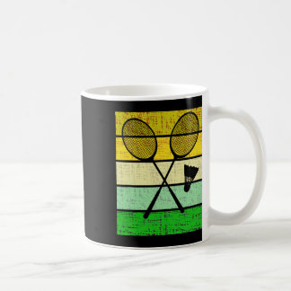 Retro Badminton Rackets und Shuttle Badminton Play Kaffeetasse