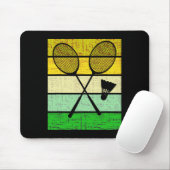 Retro Badminton Rackets und Shuttle Badminton Play Mousepad (Mit Mouse)