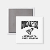 Retro Badminton Shuttle Racket Magnet (Vorderseite/Rückseite)