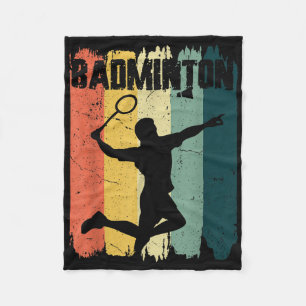 Retro Badminton-Sport Badminton-Spieler im Vintage Fleecedecke