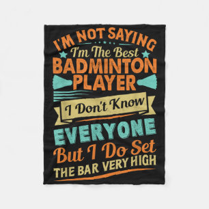 Retro-Badminton-Spruch - Lustiges Shuttle-Zitat  Fleecedecke